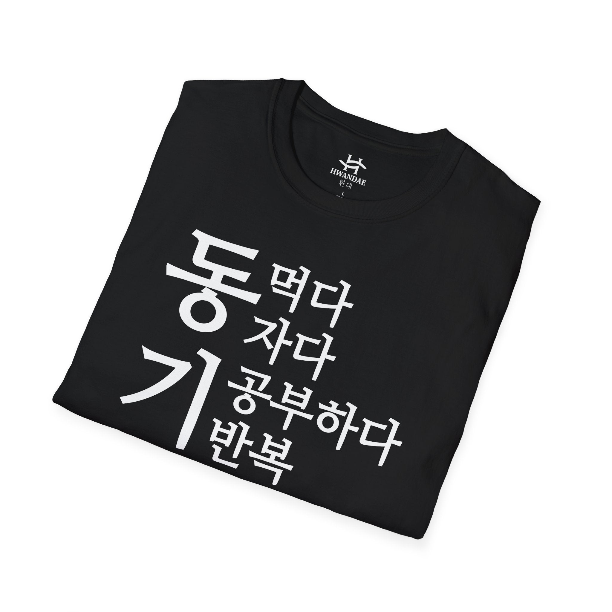 Korean MOTIVATION T-Shirt - Eat Sleep Study Repeat