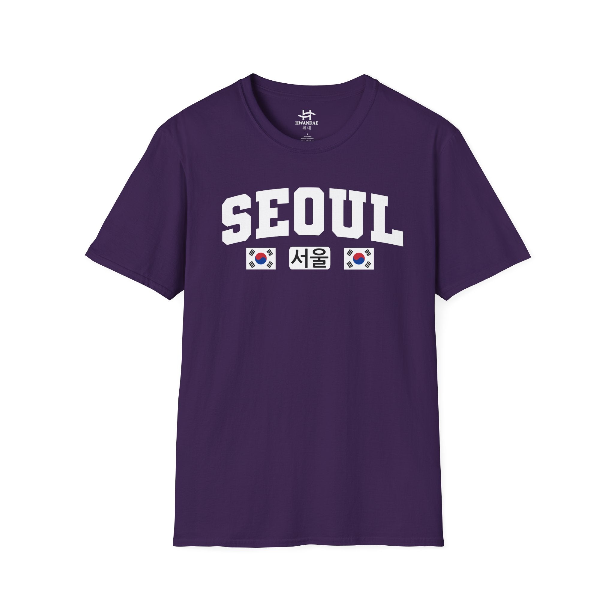 Seoul Varsity T-Shirt with Korean and Flags