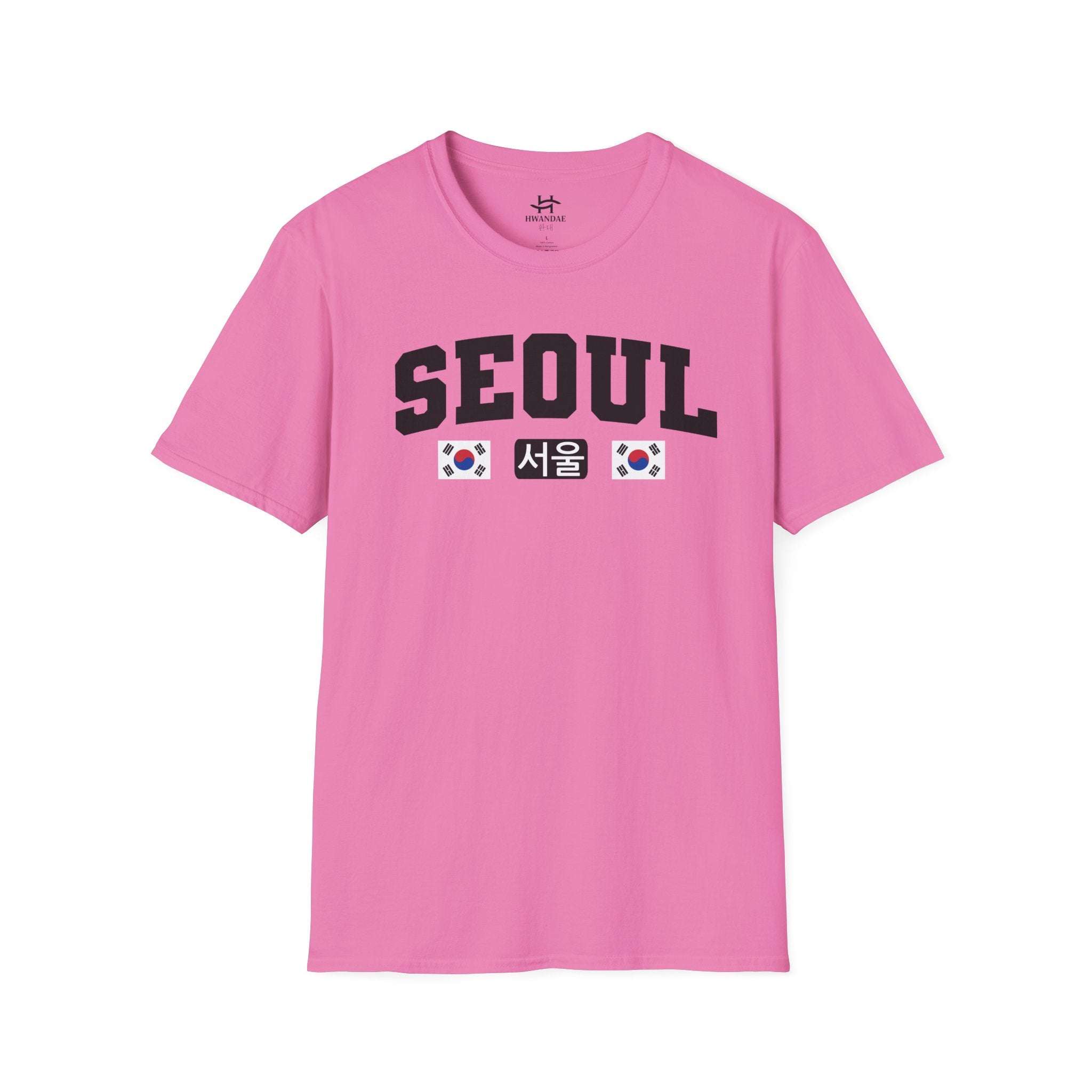 Seoul Varsity T-Shirt with Korean and Flags