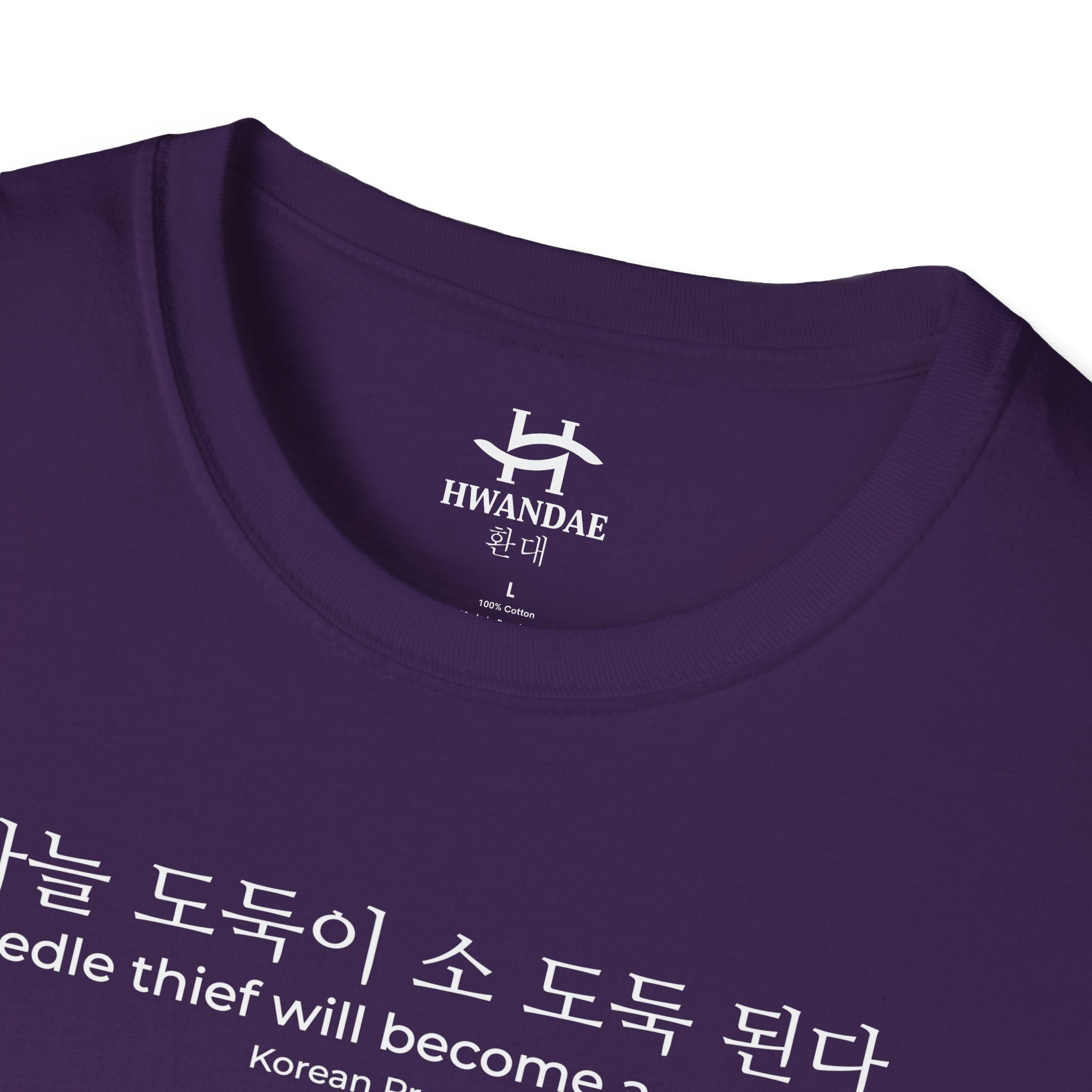 Korean Proverb 'A needle thief will become a cow thief' T-Shirt