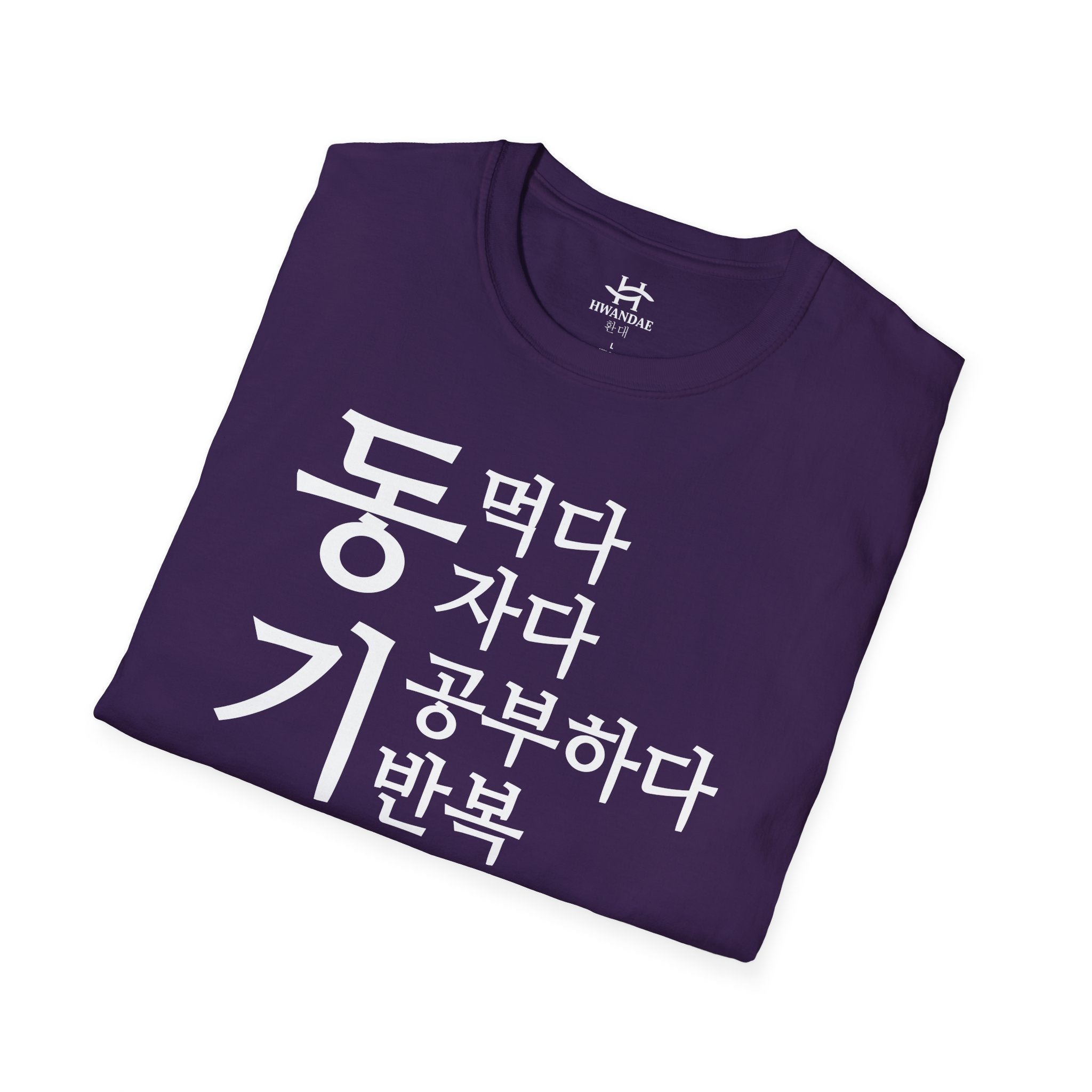 Korean MOTIVATION T-Shirt - Eat Sleep Study Repeat