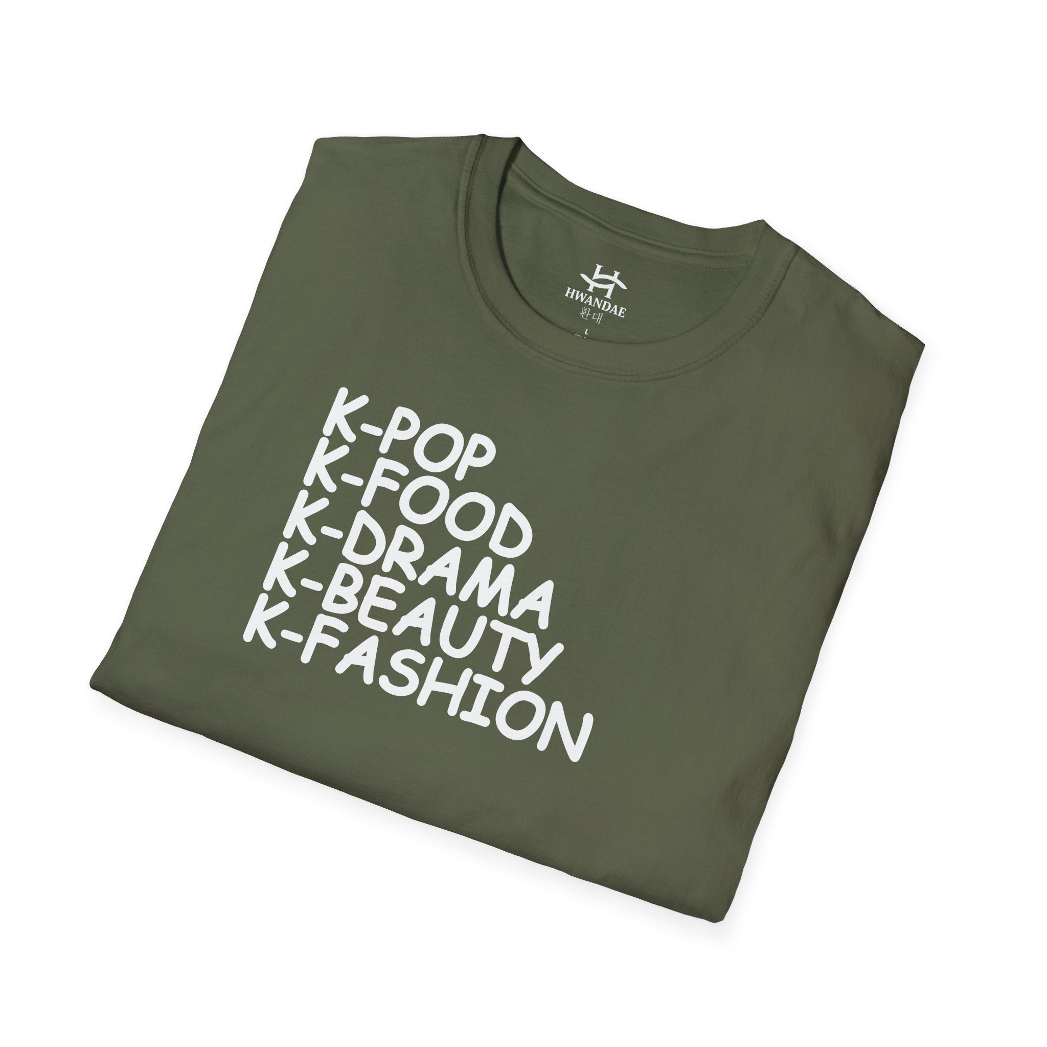 한국 K-POP K-FOOD K-DRAMA K-BEAUTY K-FASHION 티셔츠