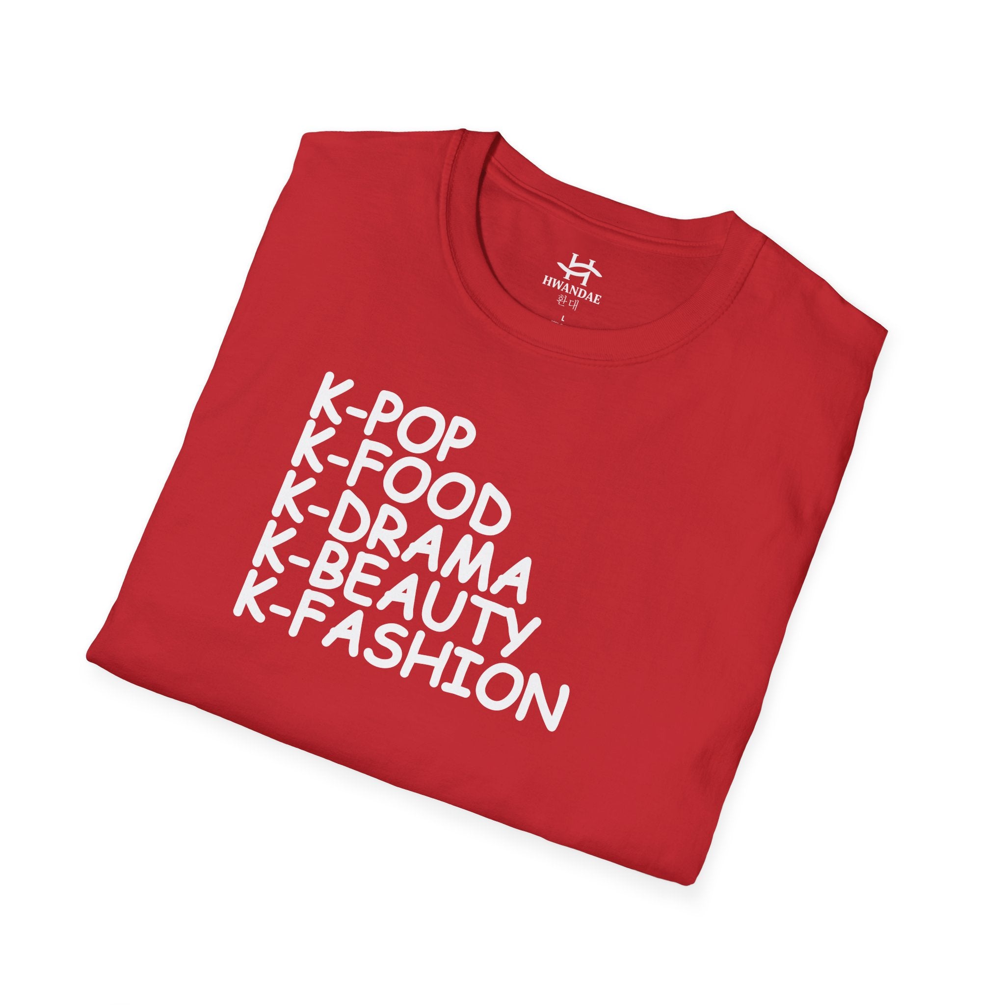 한국 K-POP K-FOOD K-DRAMA K-BEAUTY K-FASHION 티셔츠