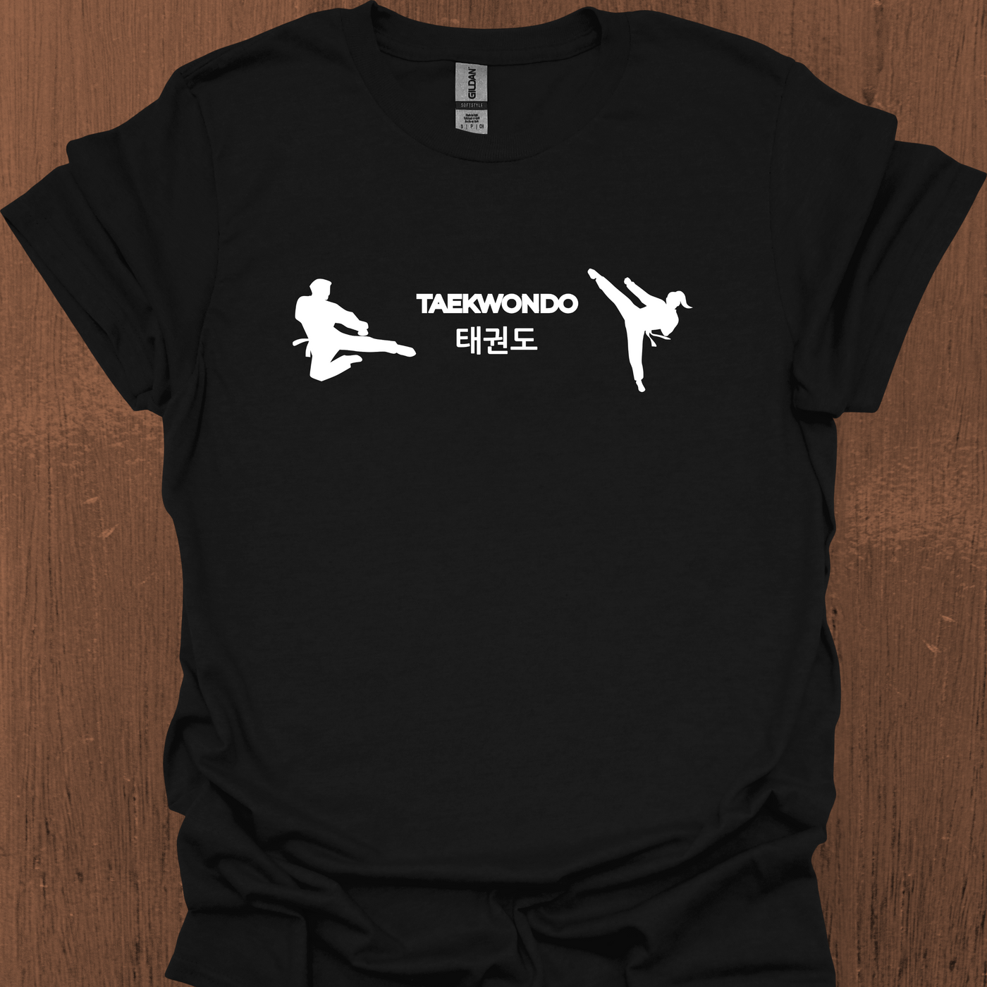 더블 파이터가 있는 한국 태권도 티셔츠 1