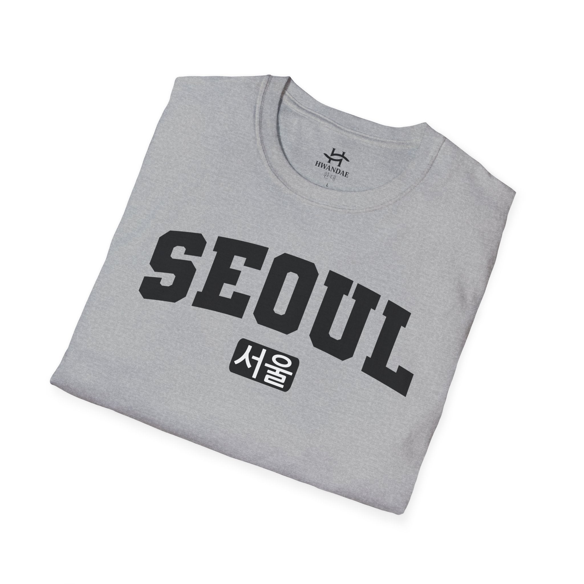 한국어가 들어간 서울 한국 대학 티셔츠