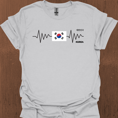 South Korean Heartbeat Flag T-Shirt