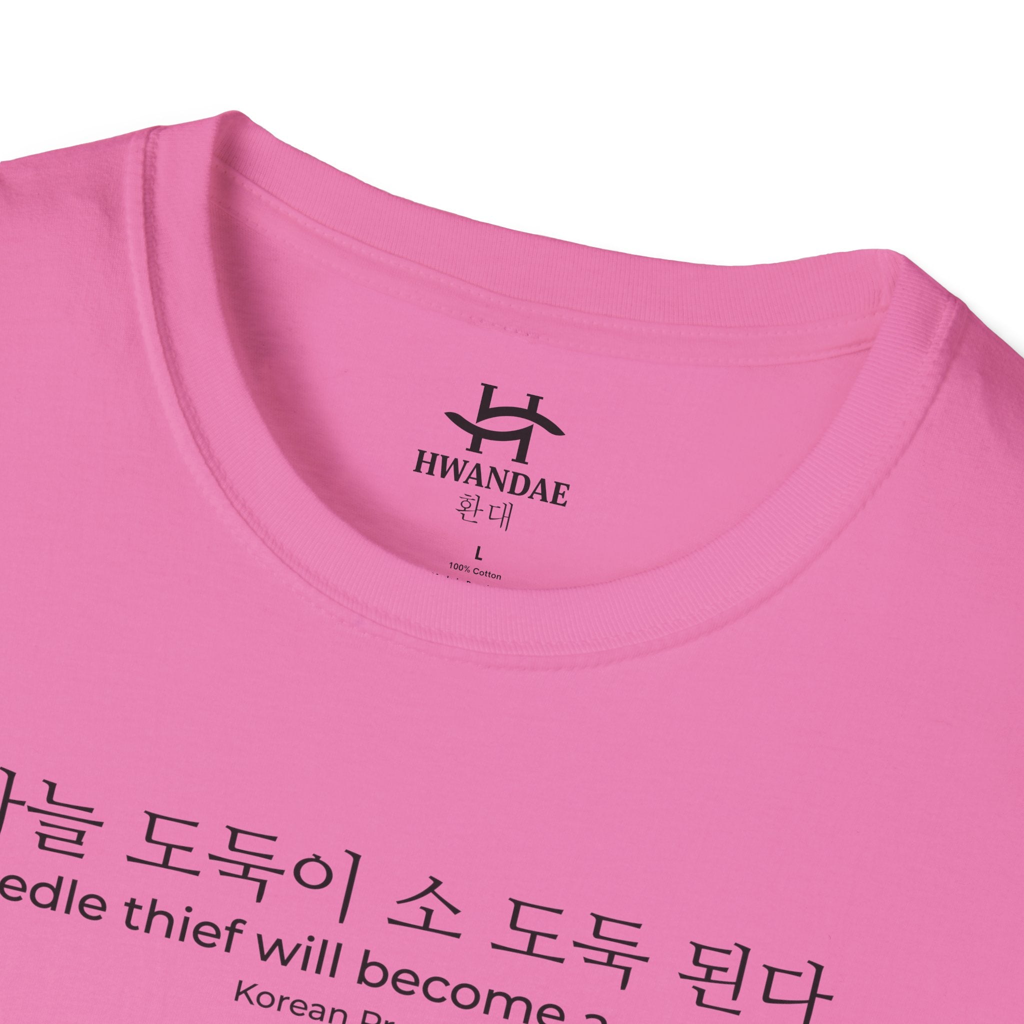 Korean Proverb 'A needle thief will become a cow thief' T-Shirt