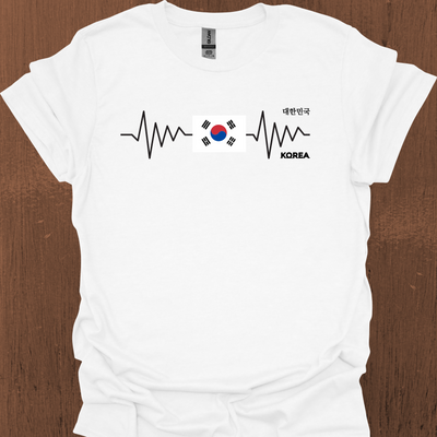 South Korean Heartbeat Flag T-Shirt
