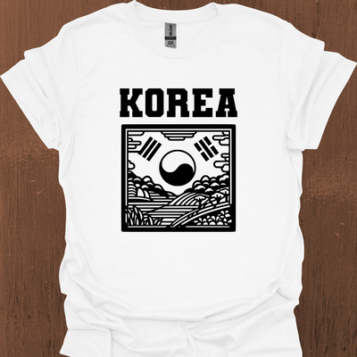 전통 한국 상징주의 티셔츠