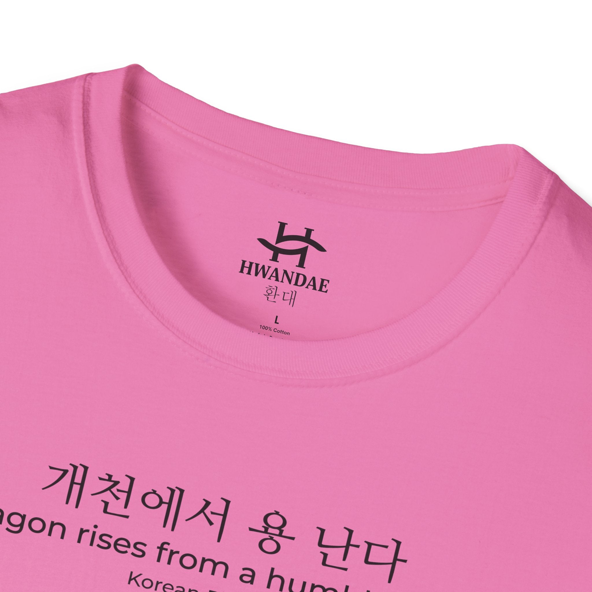 한국 속담 '용은 겸손한 시냇물에서 솟아오른다' 티셔츠