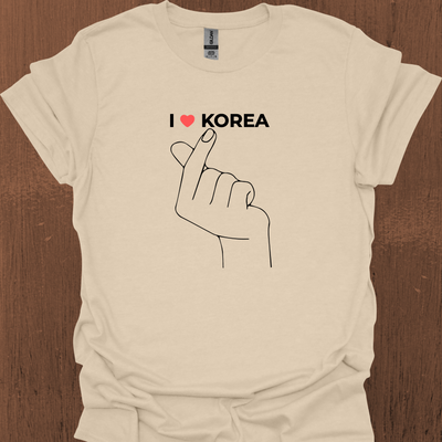 한국 러브 하트와 I HEART KOREA 티셔츠