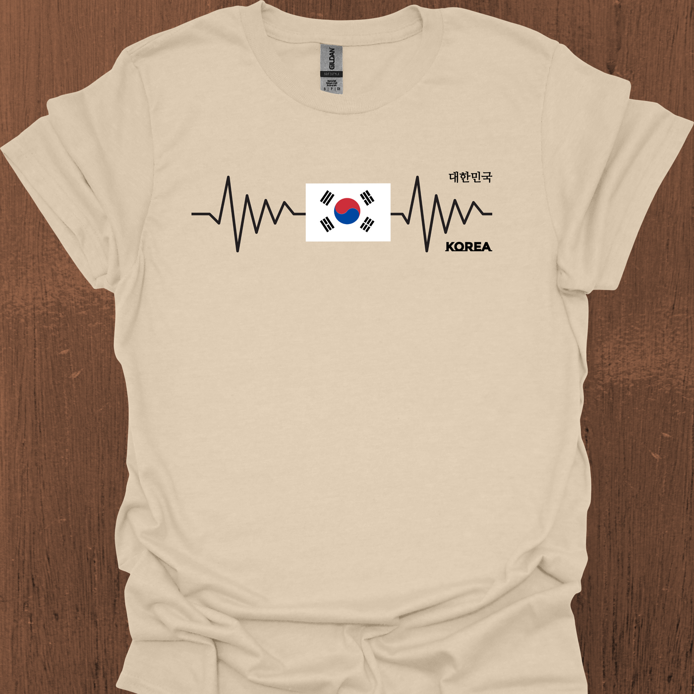 South Korean Heartbeat Flag T-Shirt