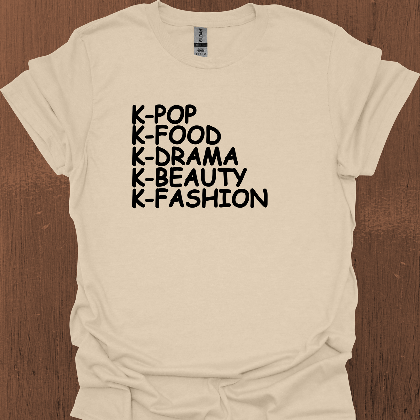 한국 K-POP K-FOOD K-DRAMA K-BEAUTY K-FASHION 티셔츠