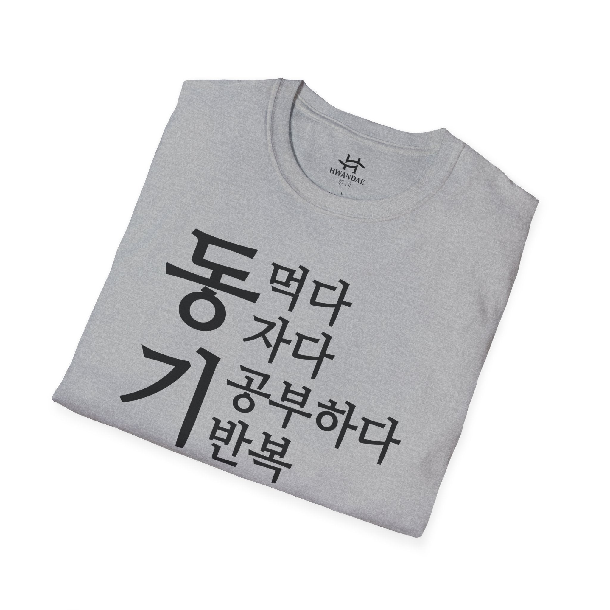 Korean MOTIVATION T-Shirt - Eat Sleep Study Repeat
