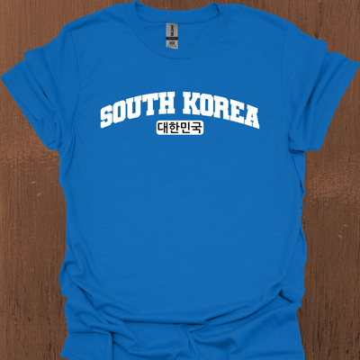 한국어가 들어간 South Korea Varsity 티셔츠