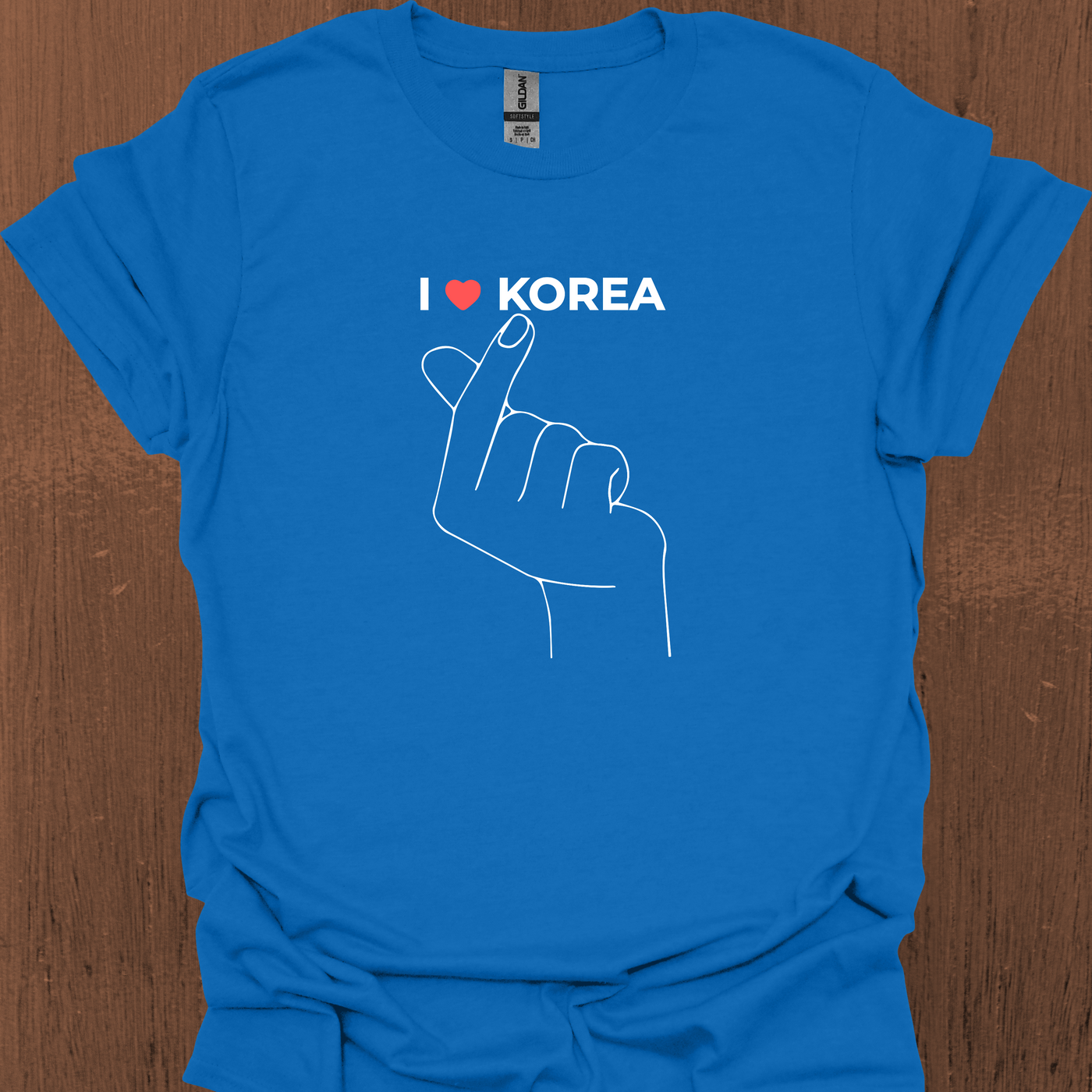 한국 러브 하트와 I HEART KOREA 티셔츠