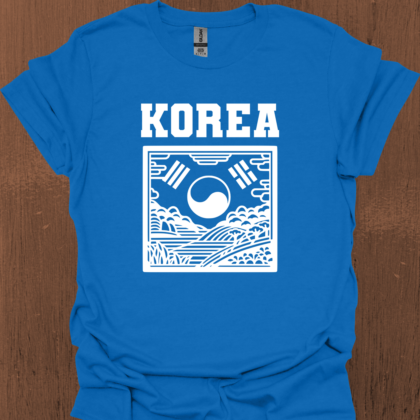 전통 한국 상징주의 티셔츠