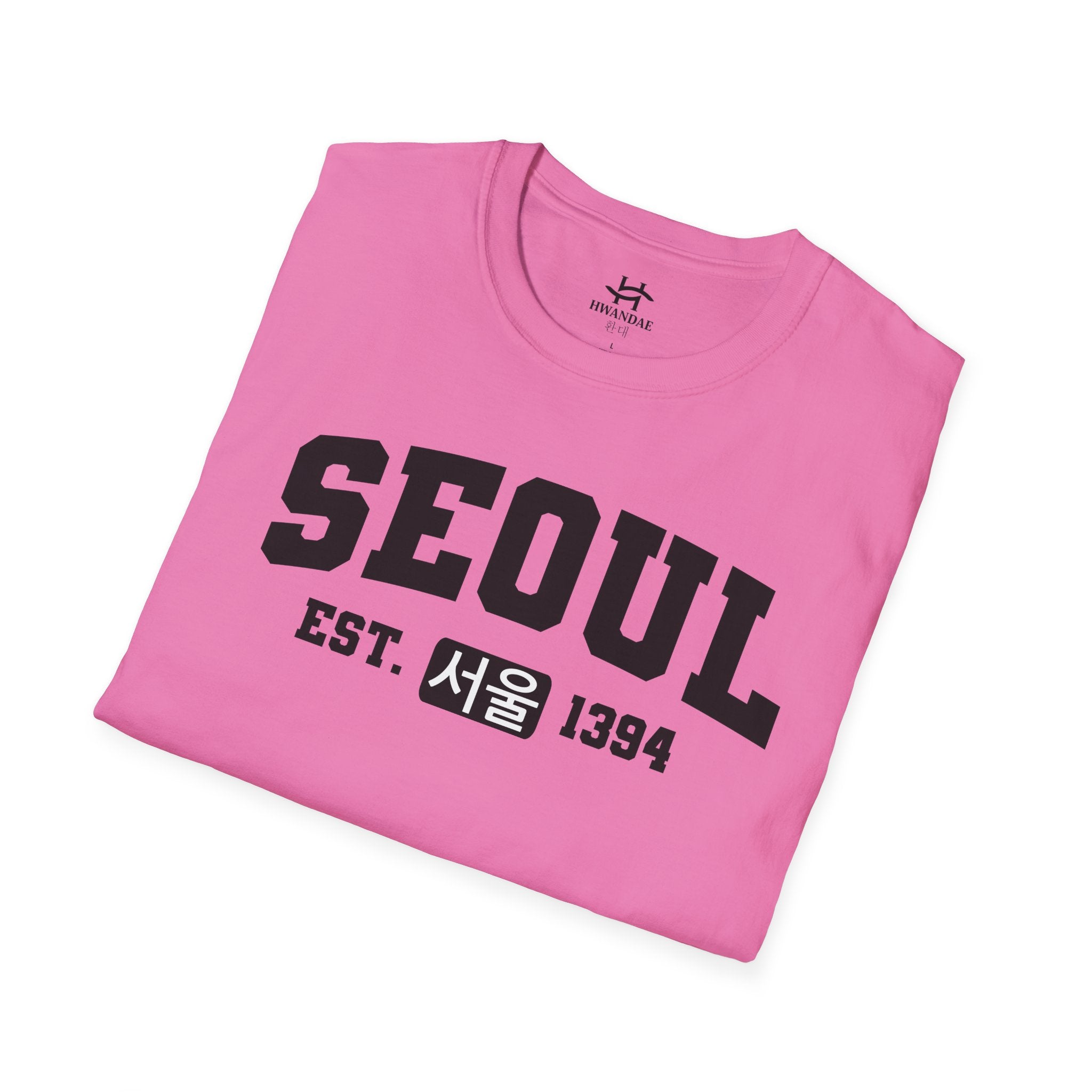 한국어 + 설립일이 적힌 서울 한국 대학 티셔츠