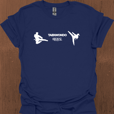 더블 파이터가 있는 한국 태권도 티셔츠 1