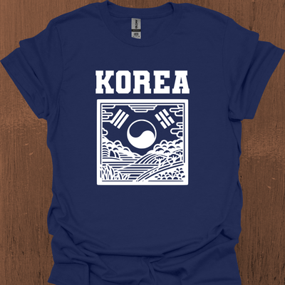 전통 한국 상징주의 티셔츠