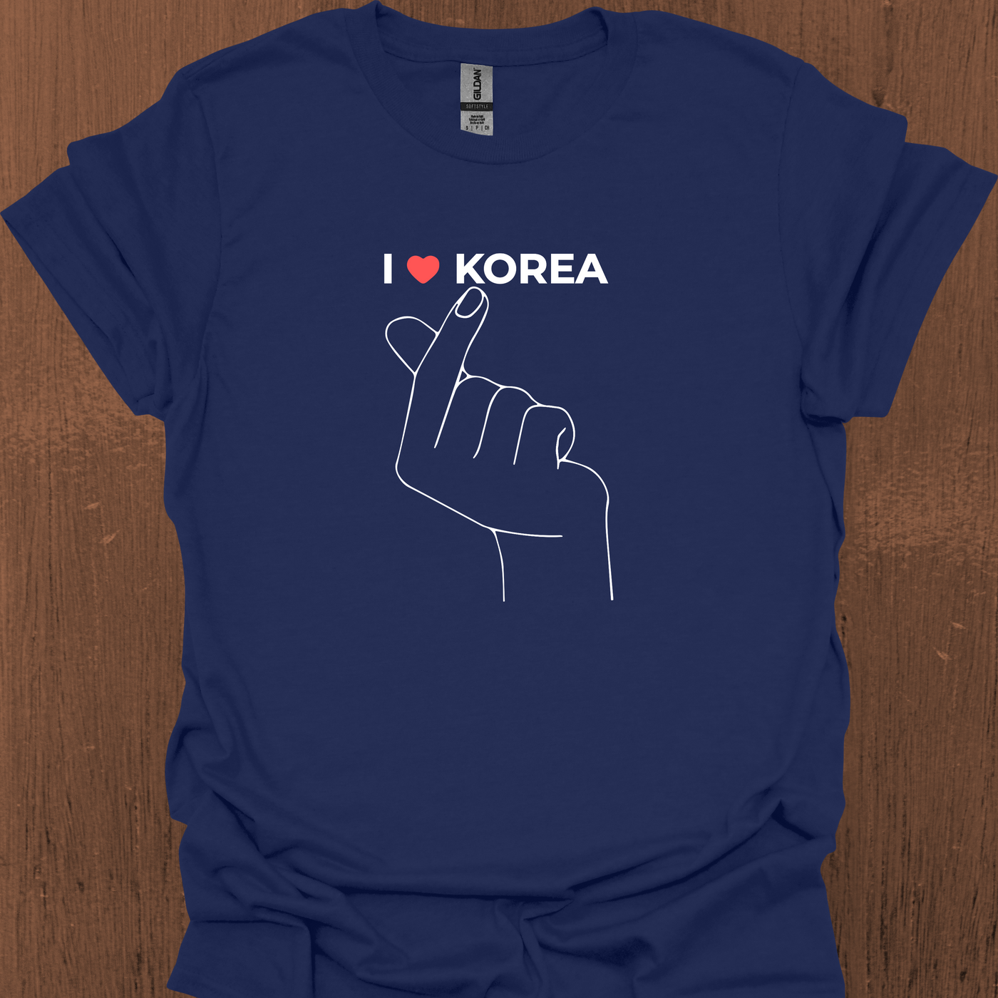 한국 러브 하트와 I HEART KOREA 티셔츠