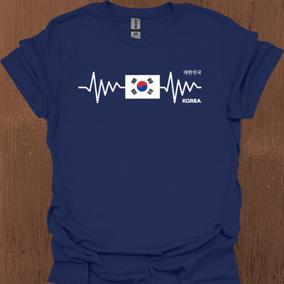 South Korean Heartbeat Flag T-Shirt
