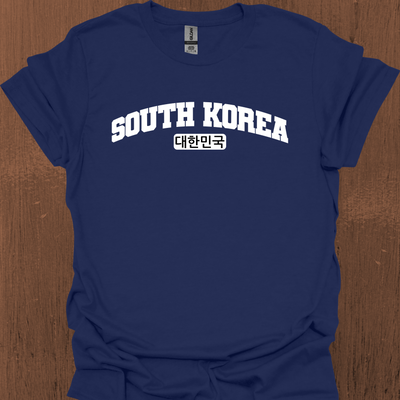 한국어가 들어간 South Korea Varsity 티셔츠