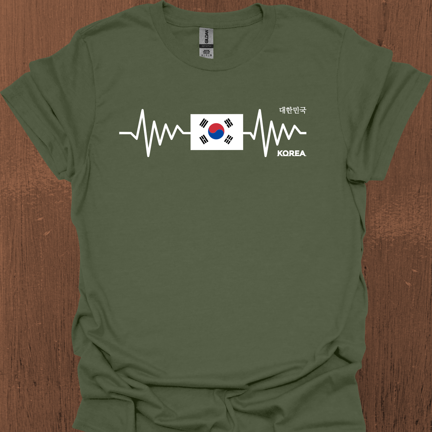 South Korean Heartbeat Flag T-Shirt