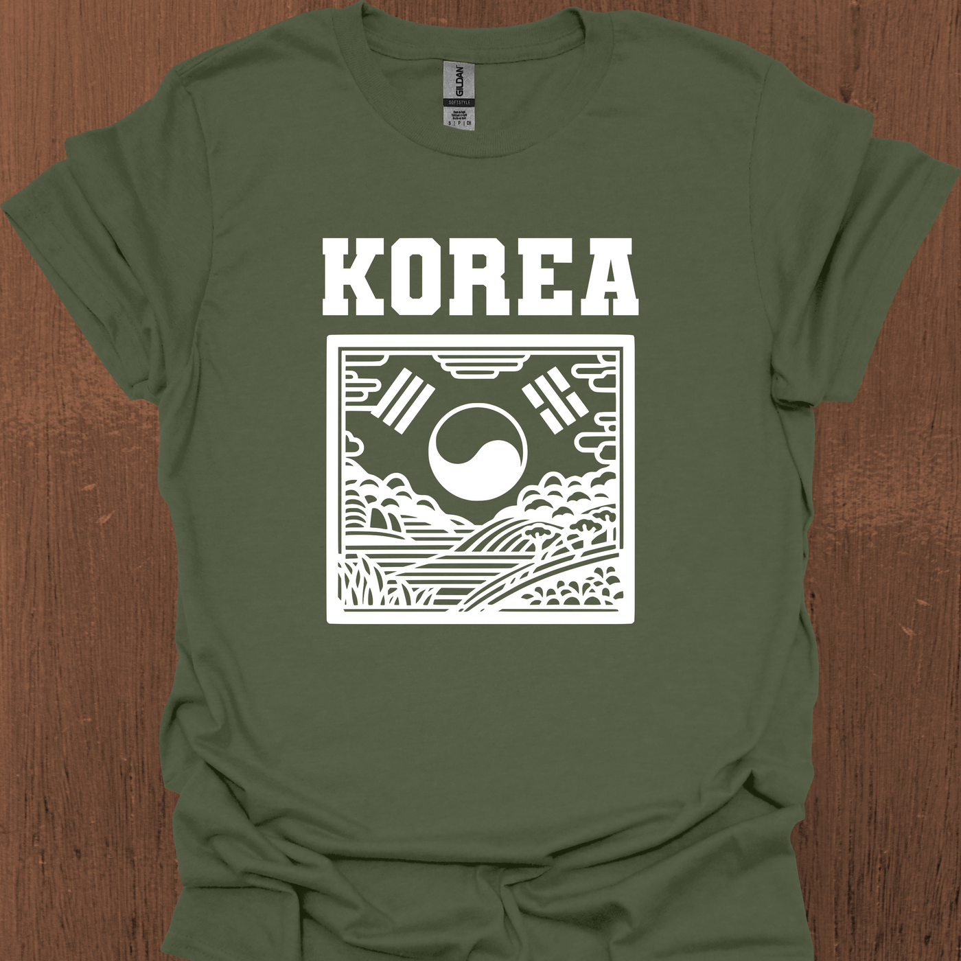 전통 한국 상징주의 티셔츠