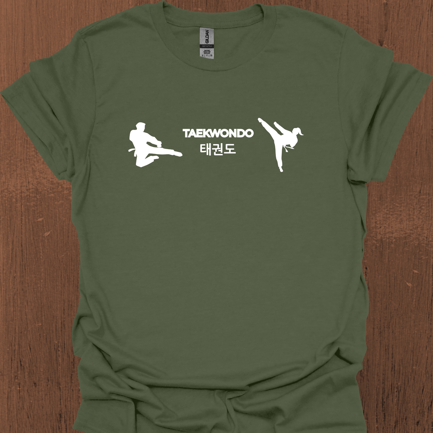 더블 파이터가 있는 한국 태권도 티셔츠 1