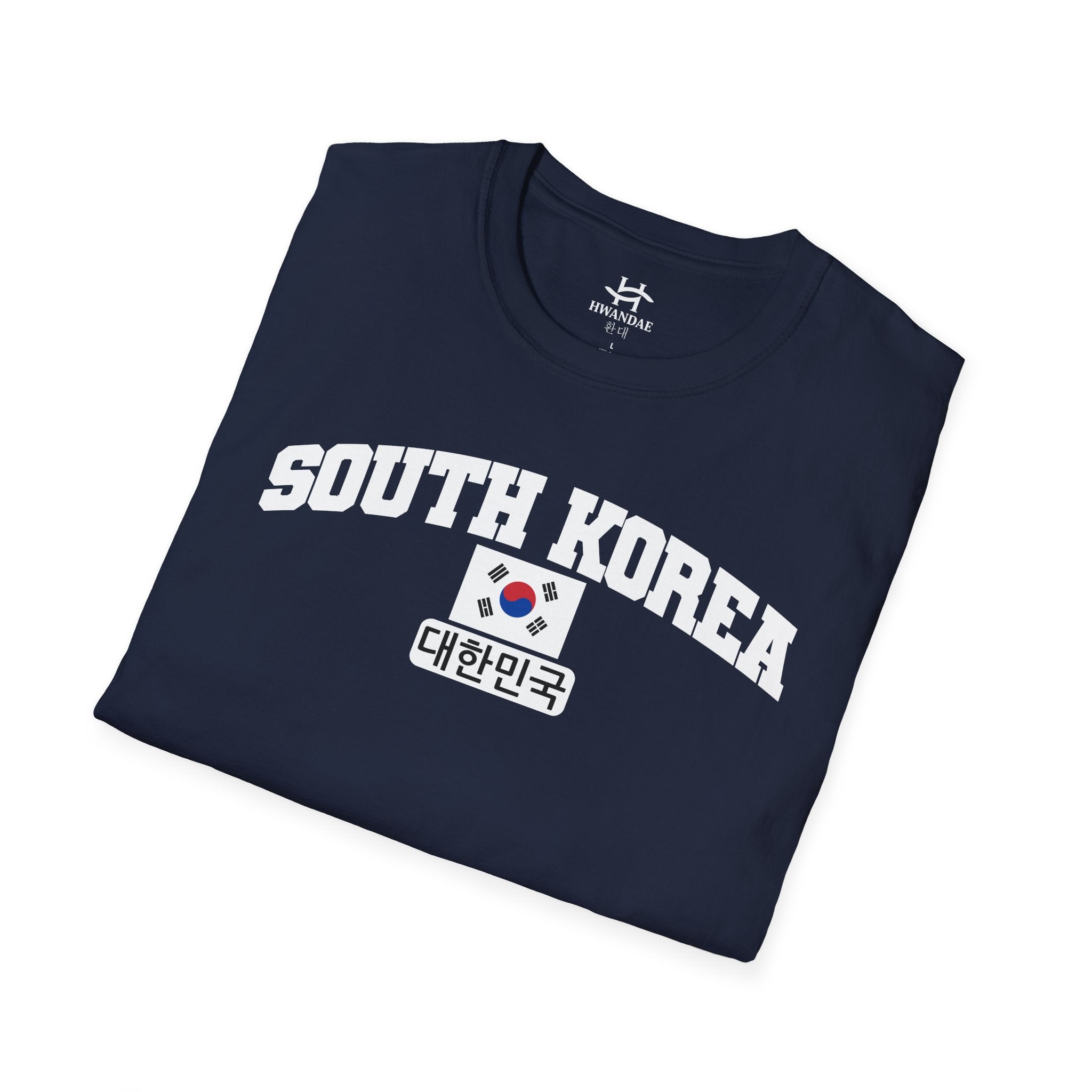 South Korea Varsity T-Shirt with Korean, and Flag