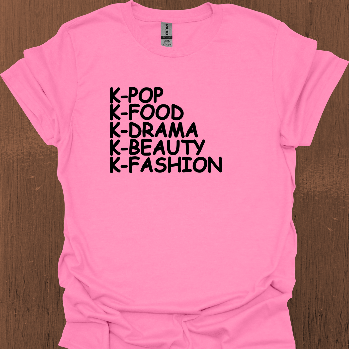 한국 K-POP K-FOOD K-DRAMA K-BEAUTY K-FASHION 티셔츠