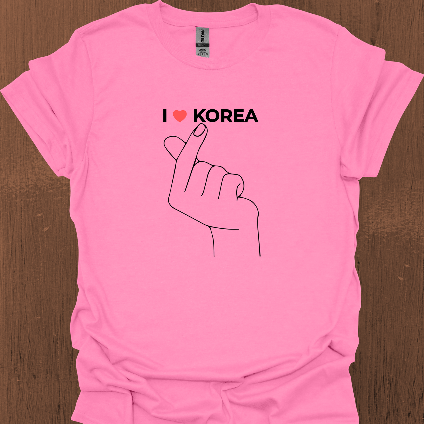 한국 러브 하트와 I HEART KOREA 티셔츠