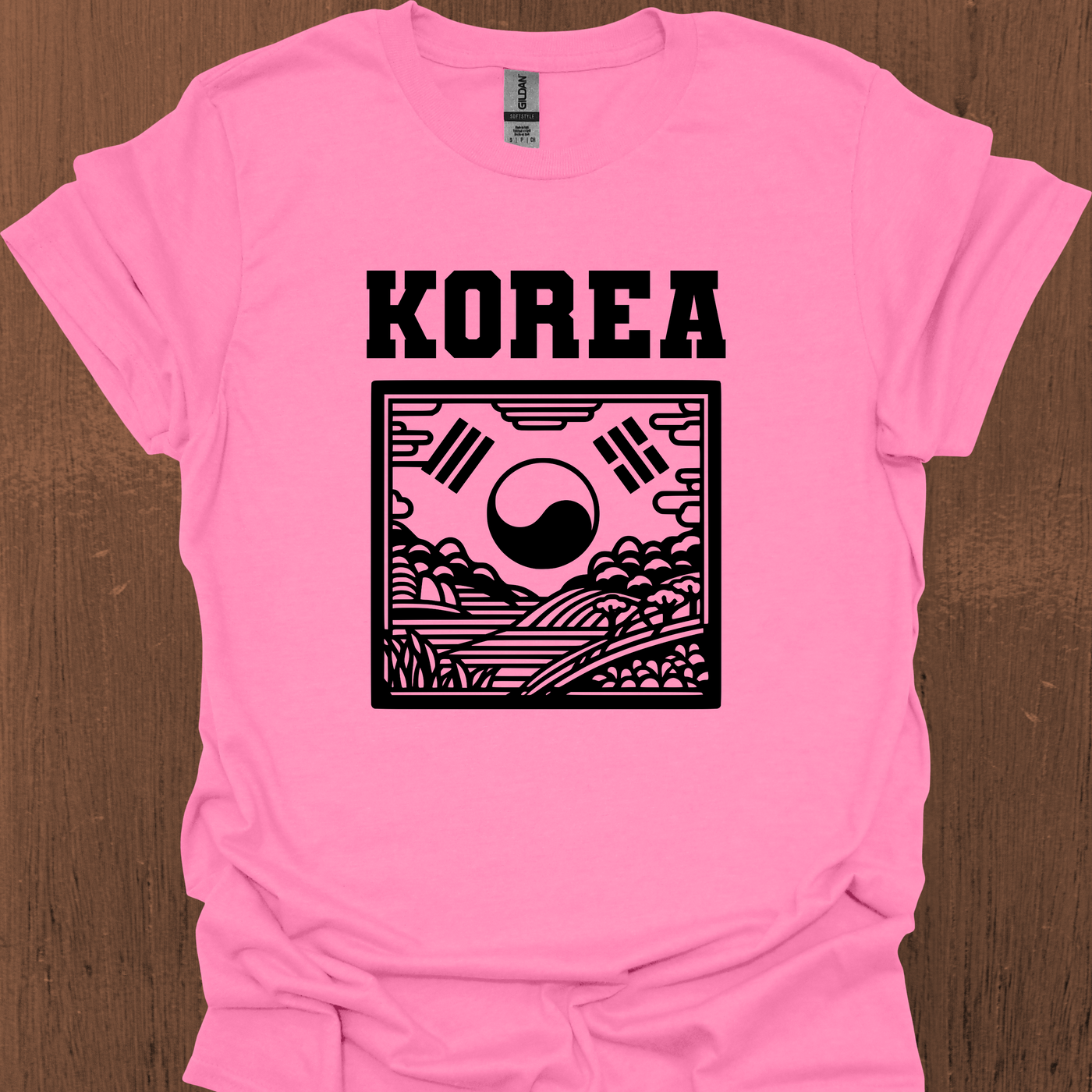 전통 한국 상징주의 티셔츠
