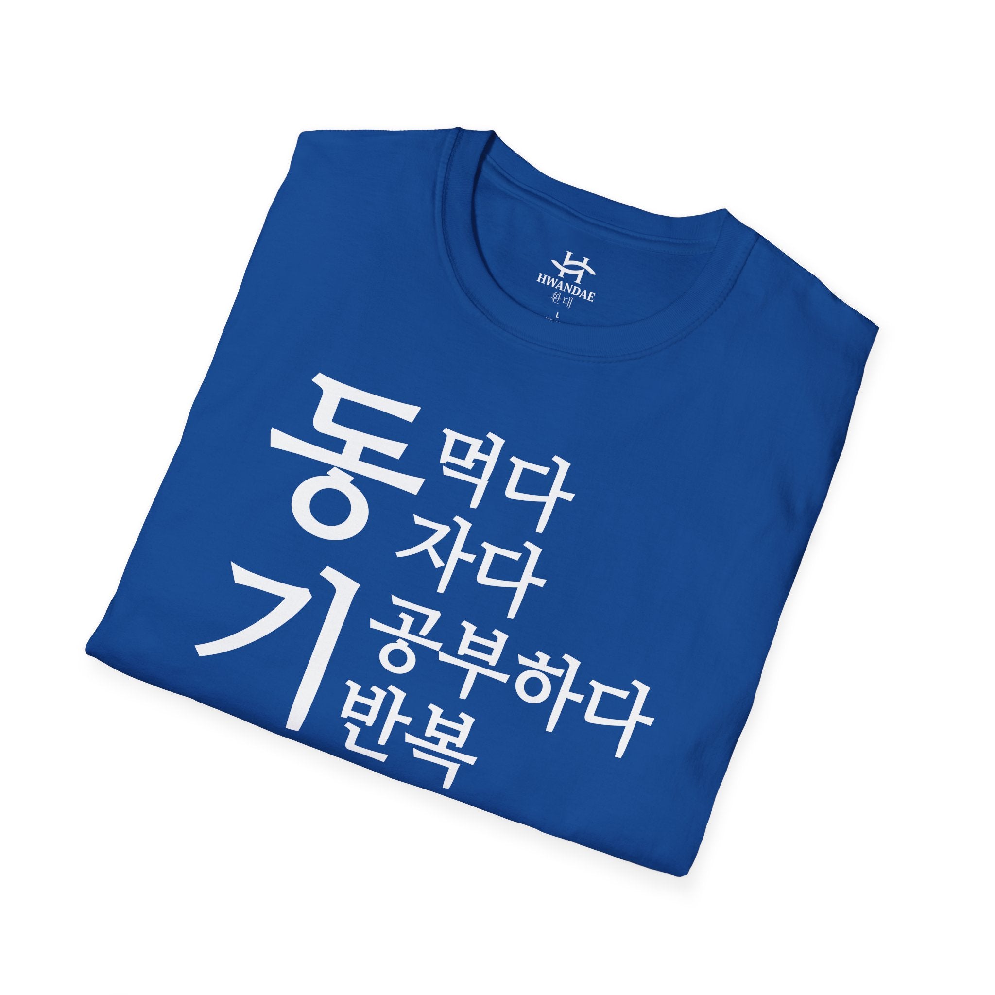 Korean MOTIVATION T-Shirt - Eat Sleep Study Repeat