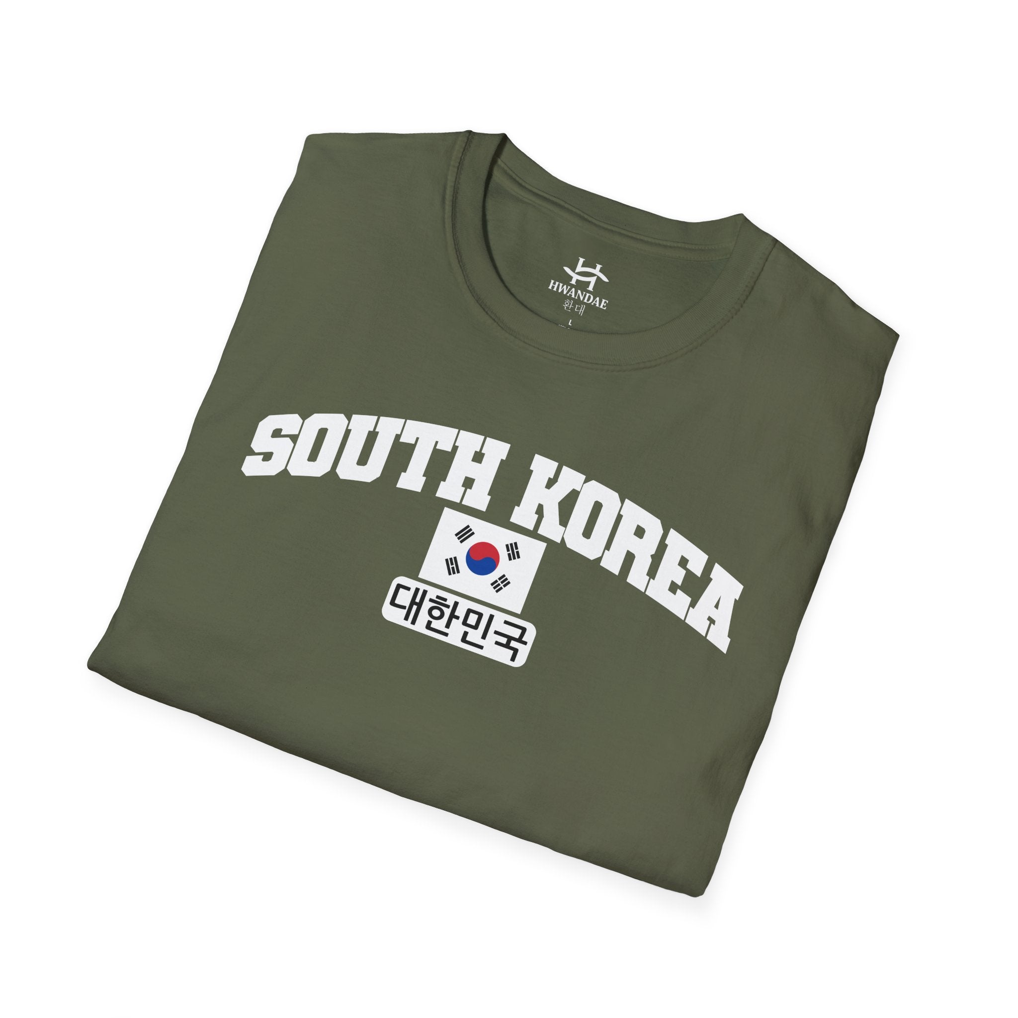 South Korea Varsity T-Shirt with Korean, and Flag