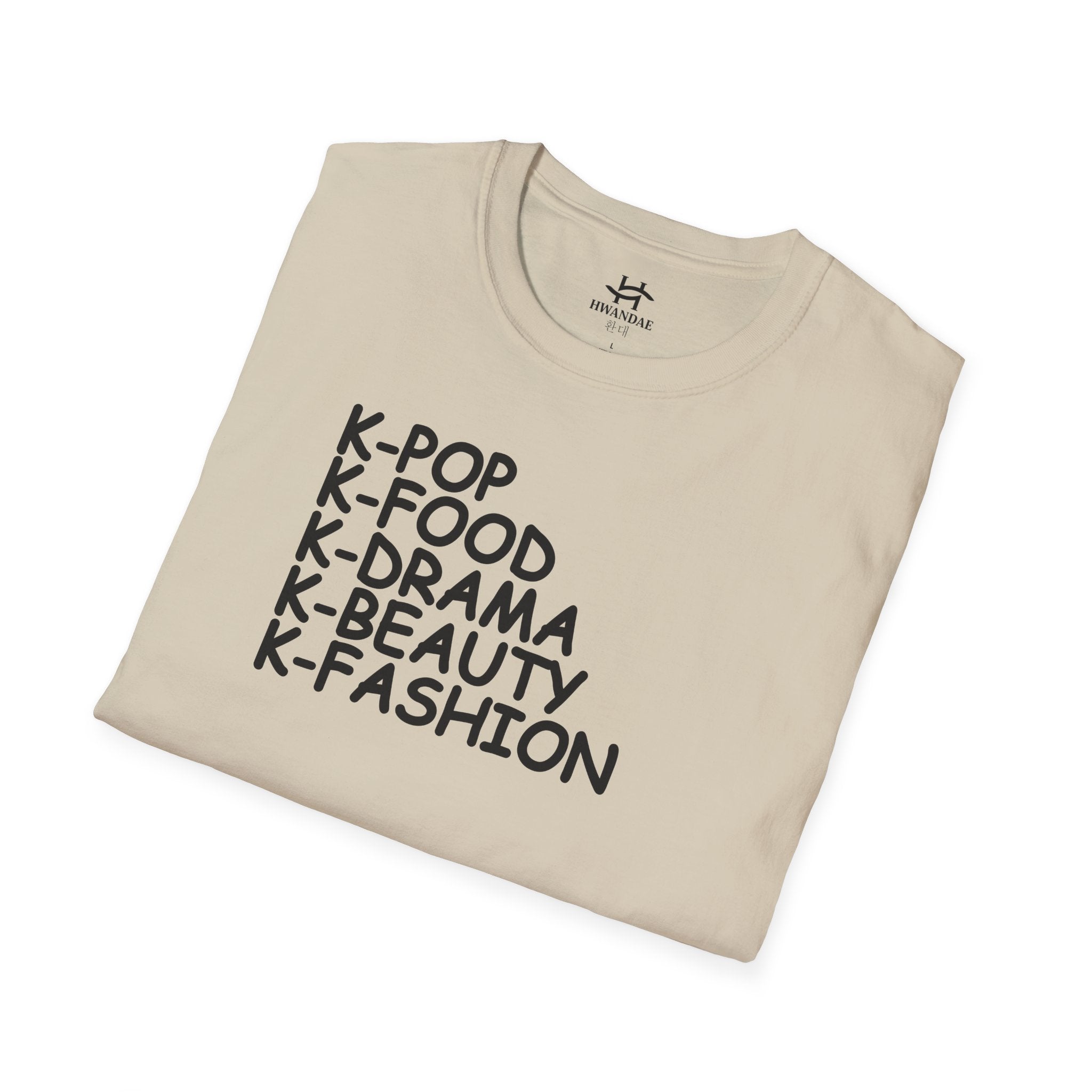 한국 K-POP K-FOOD K-DRAMA K-BEAUTY K-FASHION 티셔츠