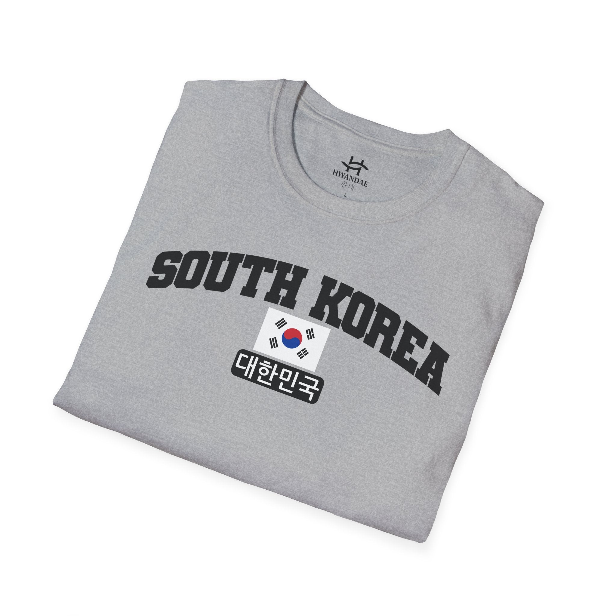South Korea Varsity T-Shirt with Korean, and Flag